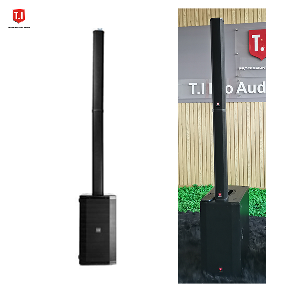 Active Bluetooth Column Speaker CE22line Sound Column System Subwoofer 2×10 inch Bass Class D Power Amplifier, with DSP